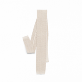 Cream Knit Tie
