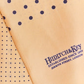 Navy Spot Silk Tubular Scarf