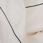 Twill Cotton Pyjamas With Navy Piping