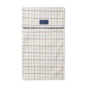 Navy Blue Check Brushed Cotton Pyjamas With Navy Piping