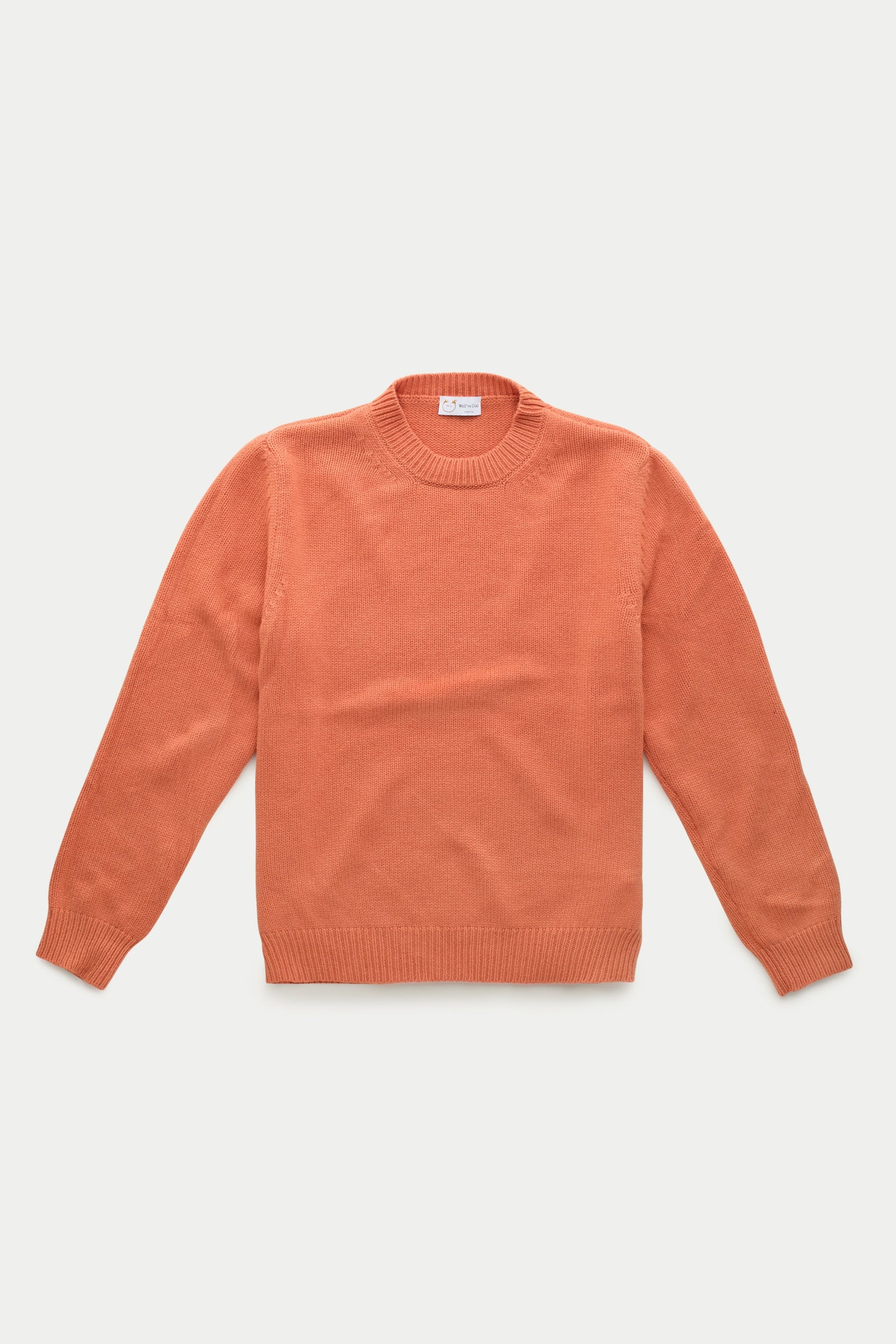 Cashmere Crewneck Sweater Pastel Orange