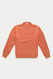 Cashmere Crewneck Sweater Pastel Orange