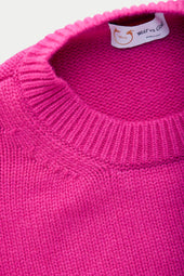 Cashmere Crewneck Sweater Vivid Fuxia