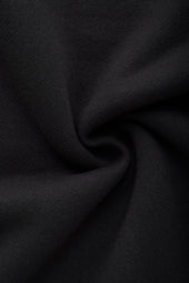 Cotton Fitted Crewneck Sweatshirt Black