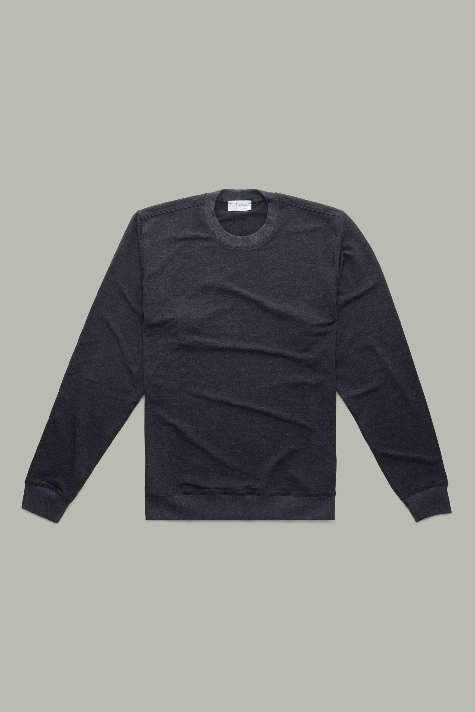 Crewneck Set Sleeve Bleach Sweatshirt Bamboo Sorona Black