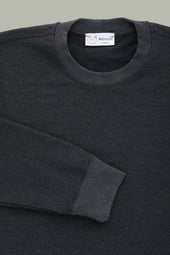 Crewneck Set Sleeve Bleach Sweatshirt Bamboo Sorona Black
