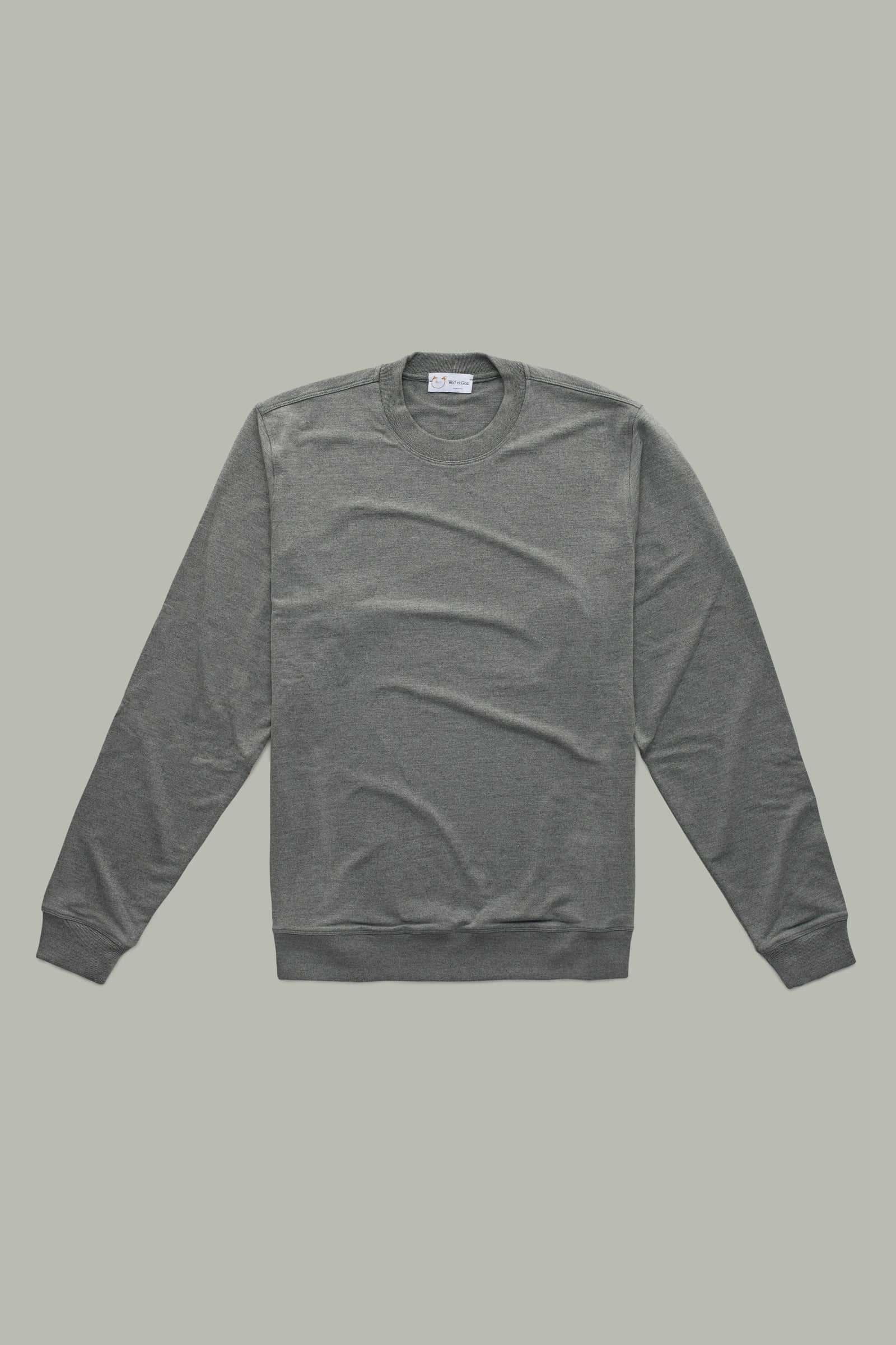 Crewneck Set Sleeve Bleach Sweatshirt Bamboo Sorona Gray