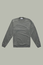 Crewneck Set Sleeve Bleach Sweatshirt Bamboo Sorona Gray