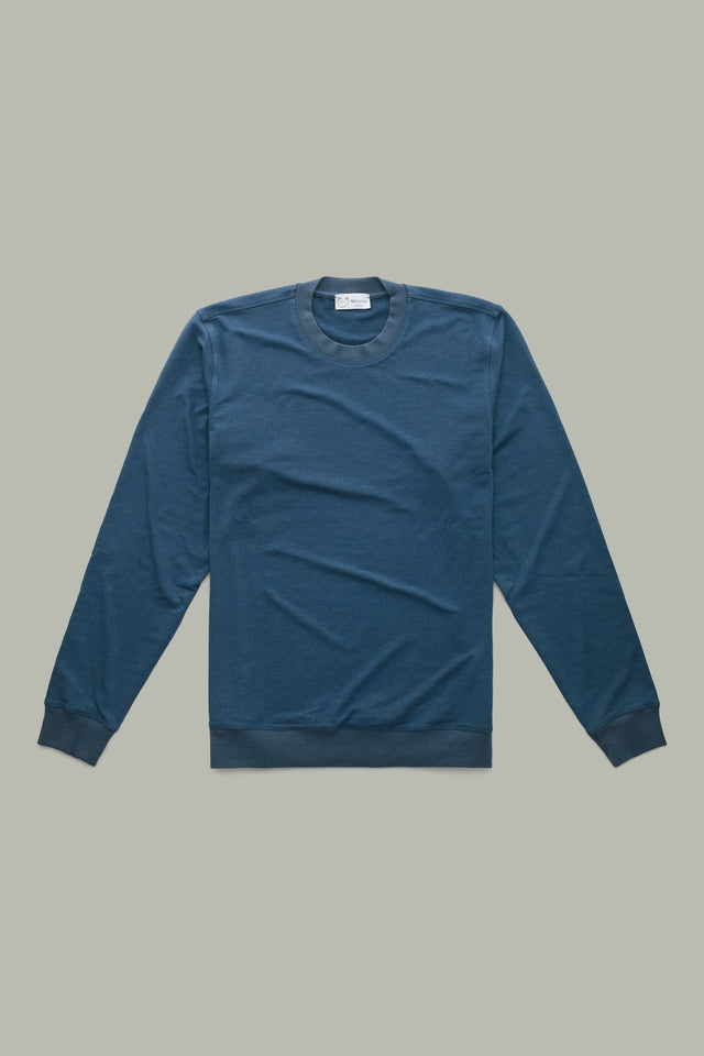 Crewneck Set Sleeve Bleach Sweatshirt Bamboo Sorona Navy
