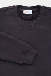 Cotton Fitted Crewneck Sweatshirt Chocolate Tort