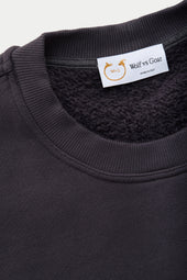 Cotton Fitted Crewneck Sweatshirt Chocolate Tort