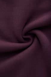 Cotton Fitted Crewneck Sweatshirt Mulberry Wine