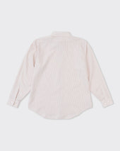 Crochet Vent Floater Shirt Maroon Stripe