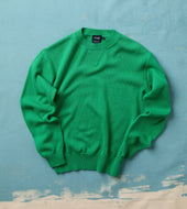 Green Wool Cotton Knit Sweatshirt