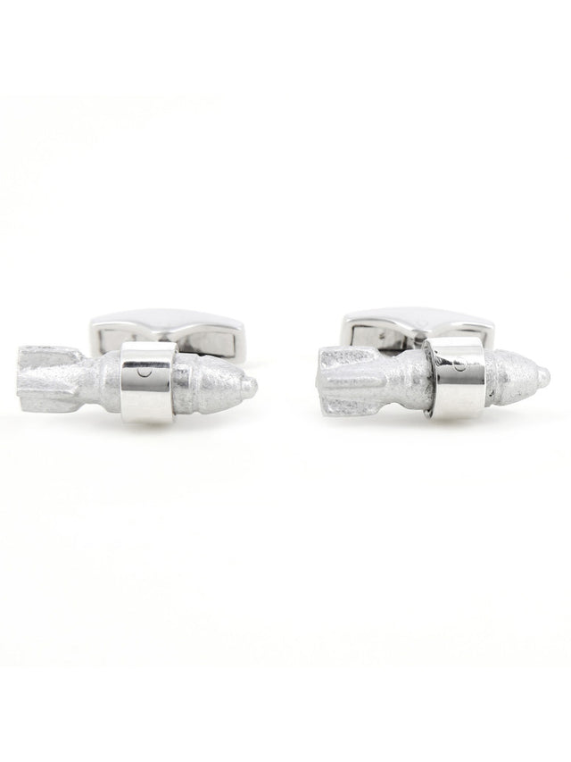 Cufflinks in solid silver and recycled bombs Xiengkhuang
