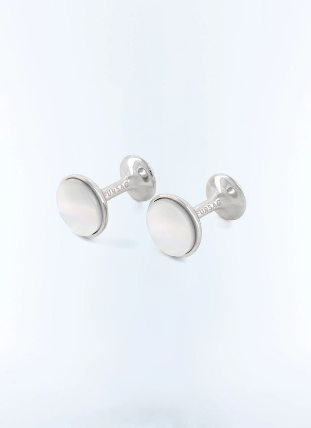 Silver brass cufflinks