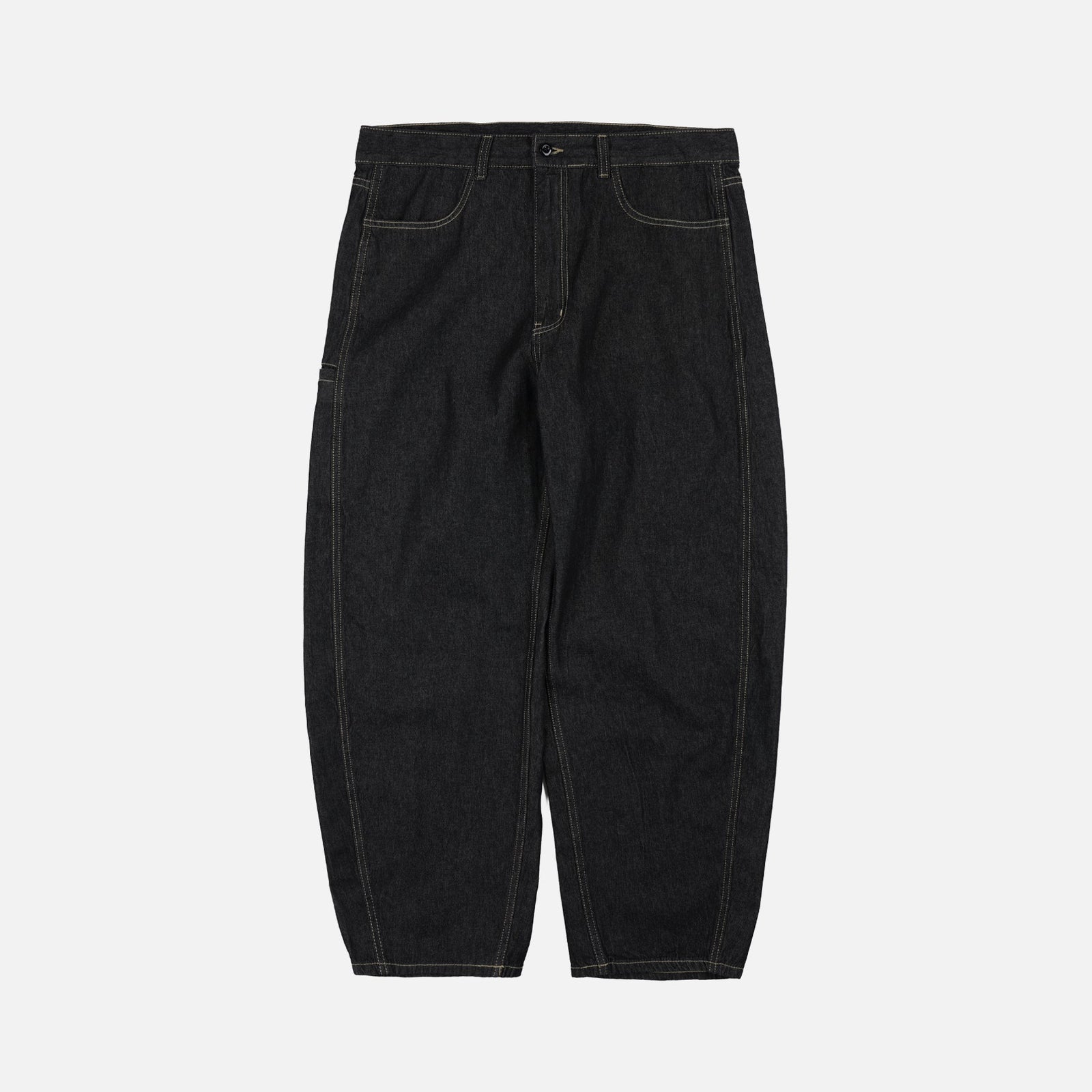 Curved Denim Pants