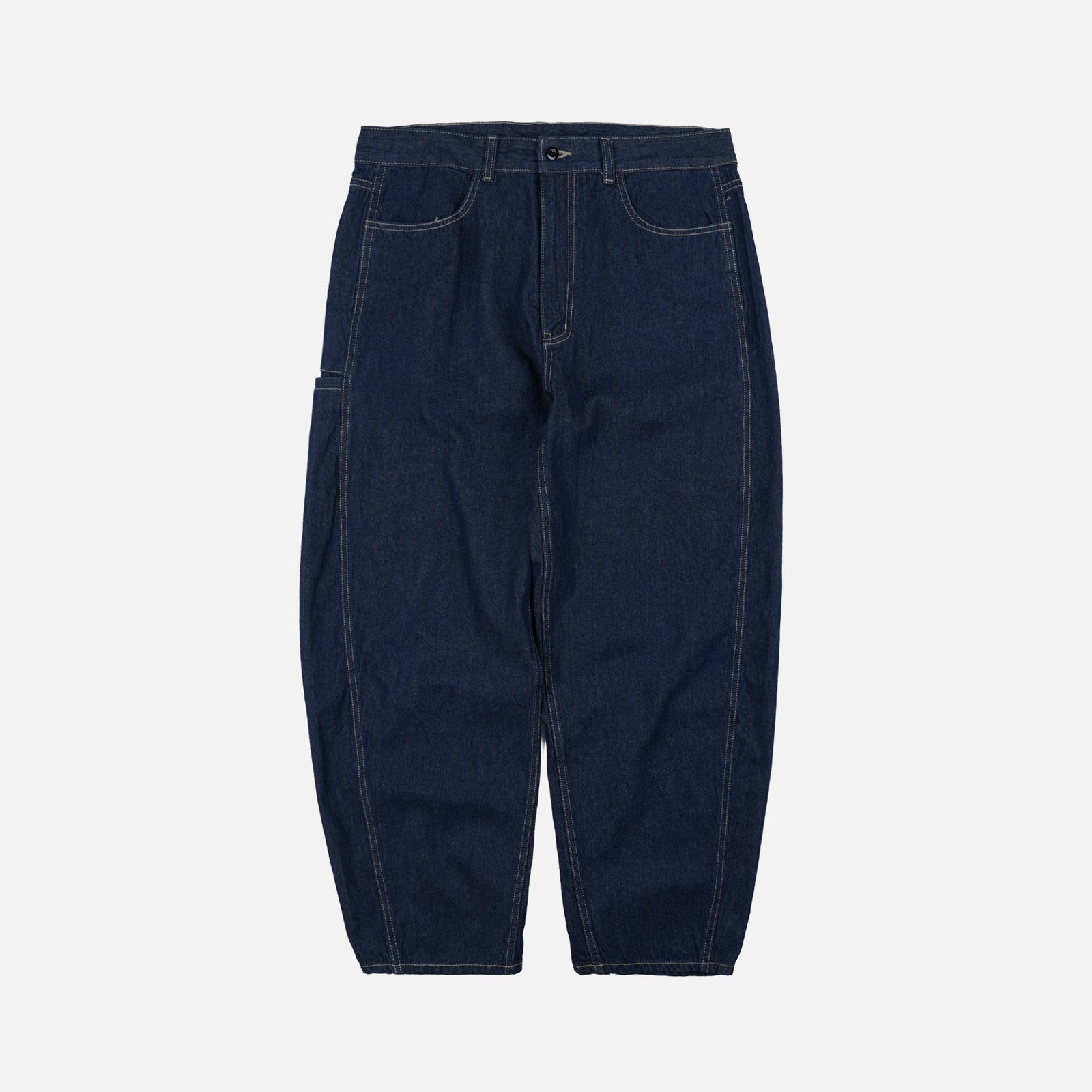 Curved Denim Pants