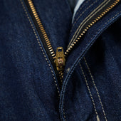 Curved Denim Pants
