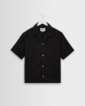 Curzon - Black Lyocell Twill Short-Sleeve Shirt
