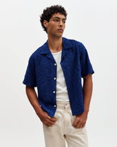 Curzon Jacquard Viscose Short Sleeve Shirt