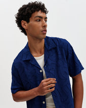 Curzon Jacquard Viscose Short Sleeve Shirt