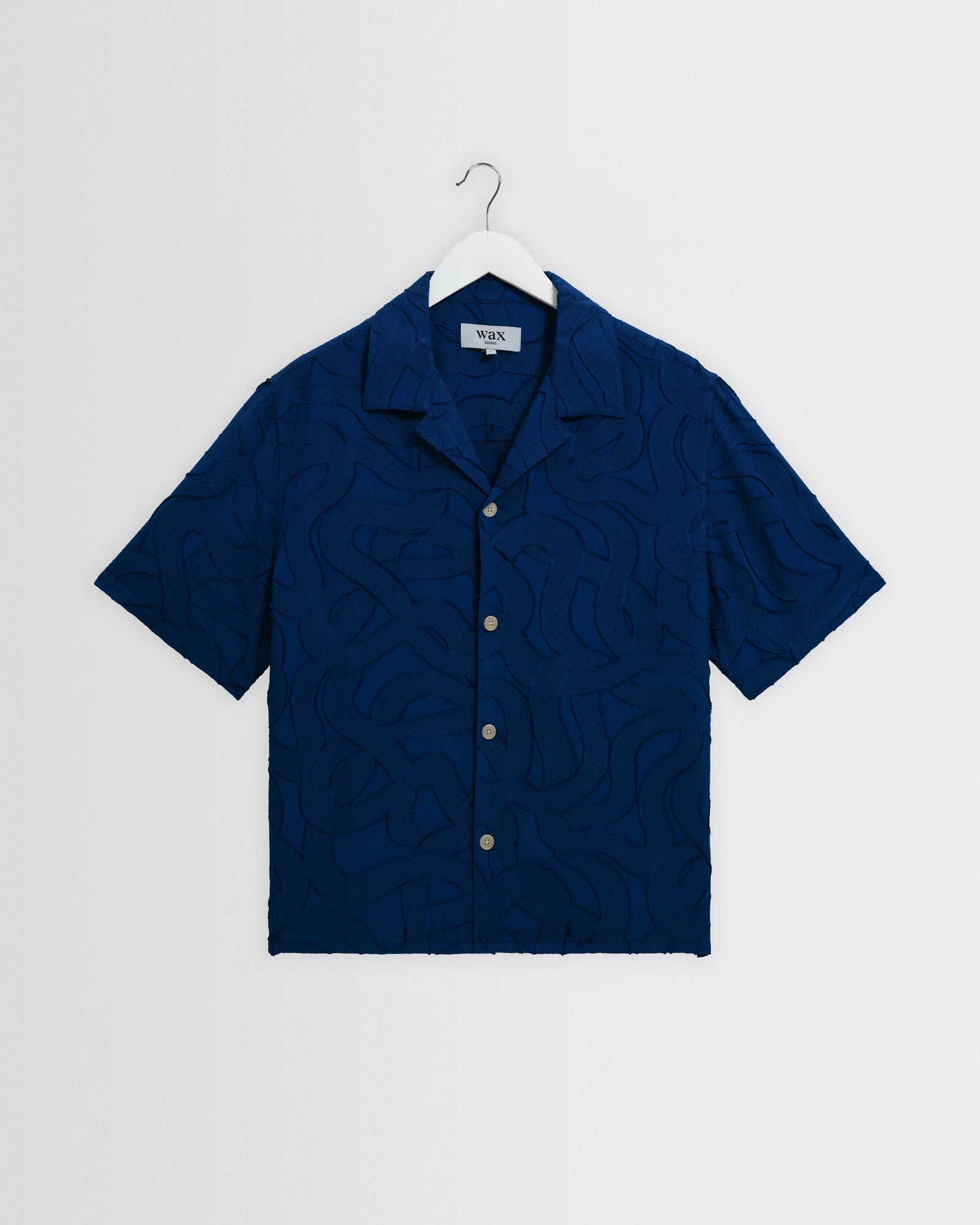 Curzon Jacquard Viscose Short Sleeve Shirt