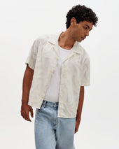 Curzon Jacquard Viscose Short Sleeve Shirt