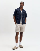 Curzon Grid Applique Short Sleeve Shirt