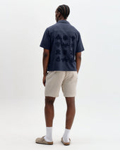 Curzon Grid Applique Short Sleeve Shirt