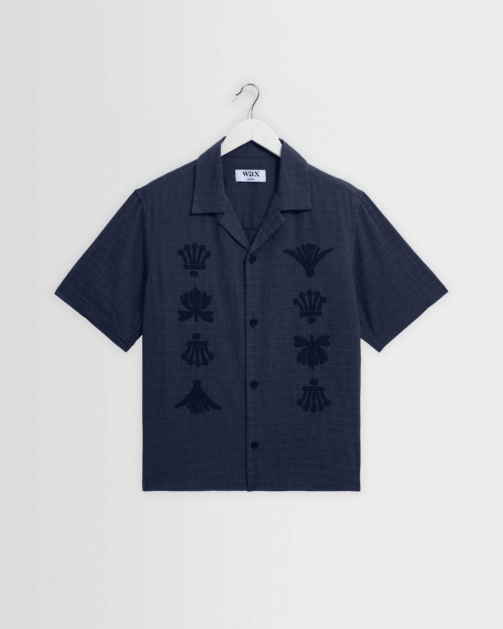 Curzon Grid Applique Short Sleeve Shirt