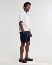 Curzon Off White Lyocell Twill Short Sleeve Shirt