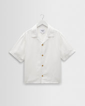 Curzon - Off White Lyocell Twill Short-Sleeve Shirt