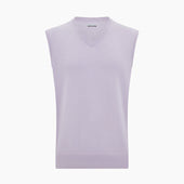 Lilac Cashmere V Neck Vest