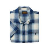 Short Sleeve Chambray Shirt - Indigo Plaid