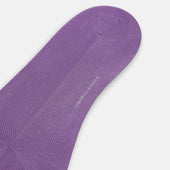 Violet Micro Knit Mid Length Socks