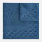 Blue Dot Silk Pocket Square