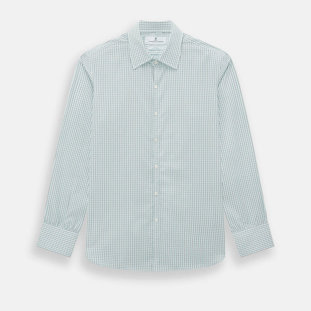 Forest Melange and Red Overlay Grid Check Westminster Shirt
