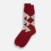 Wool Check Mid Length Socks