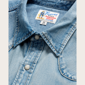 Men's Denim Long Sleeve Pearl Snap
