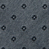 Floral Fina Grenadine Silk Tie Grey Mottled Hand Rolled