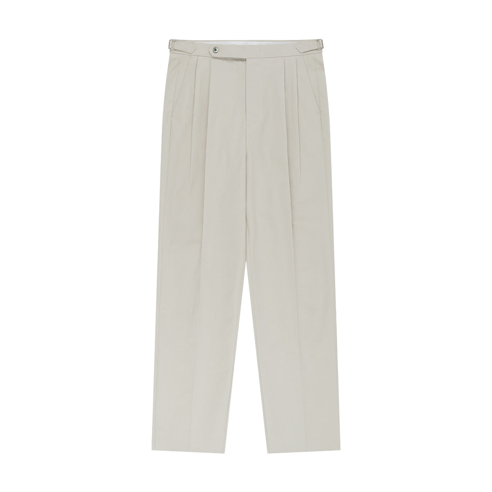 Essential Cotton Twill Adjust 2 Pleated Relaxed Chino