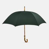 Forest Green Umbrella with Whangee Crook Handle