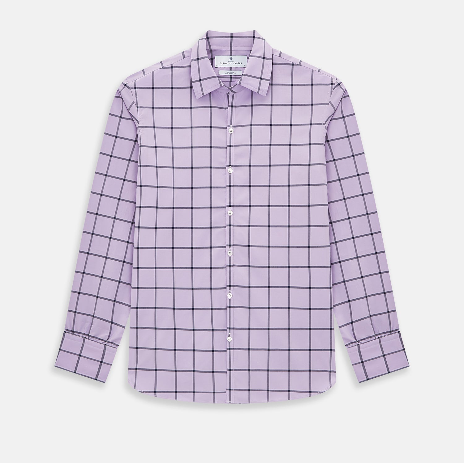 Lilac Grid Check Windsor Shirt