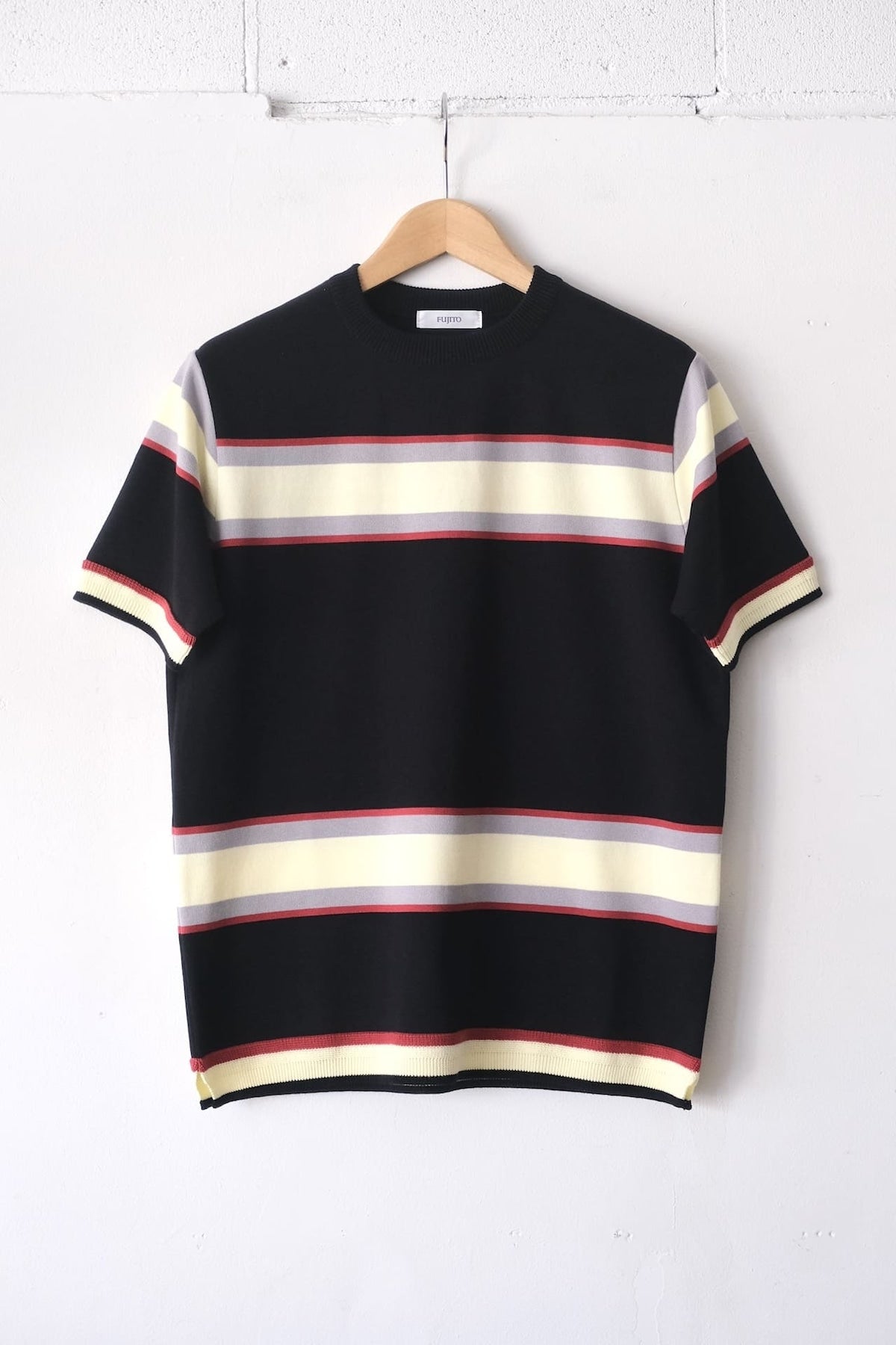Fujito Border Knit T Shirt Border Beige Border Directors Web Shop Powered By Base