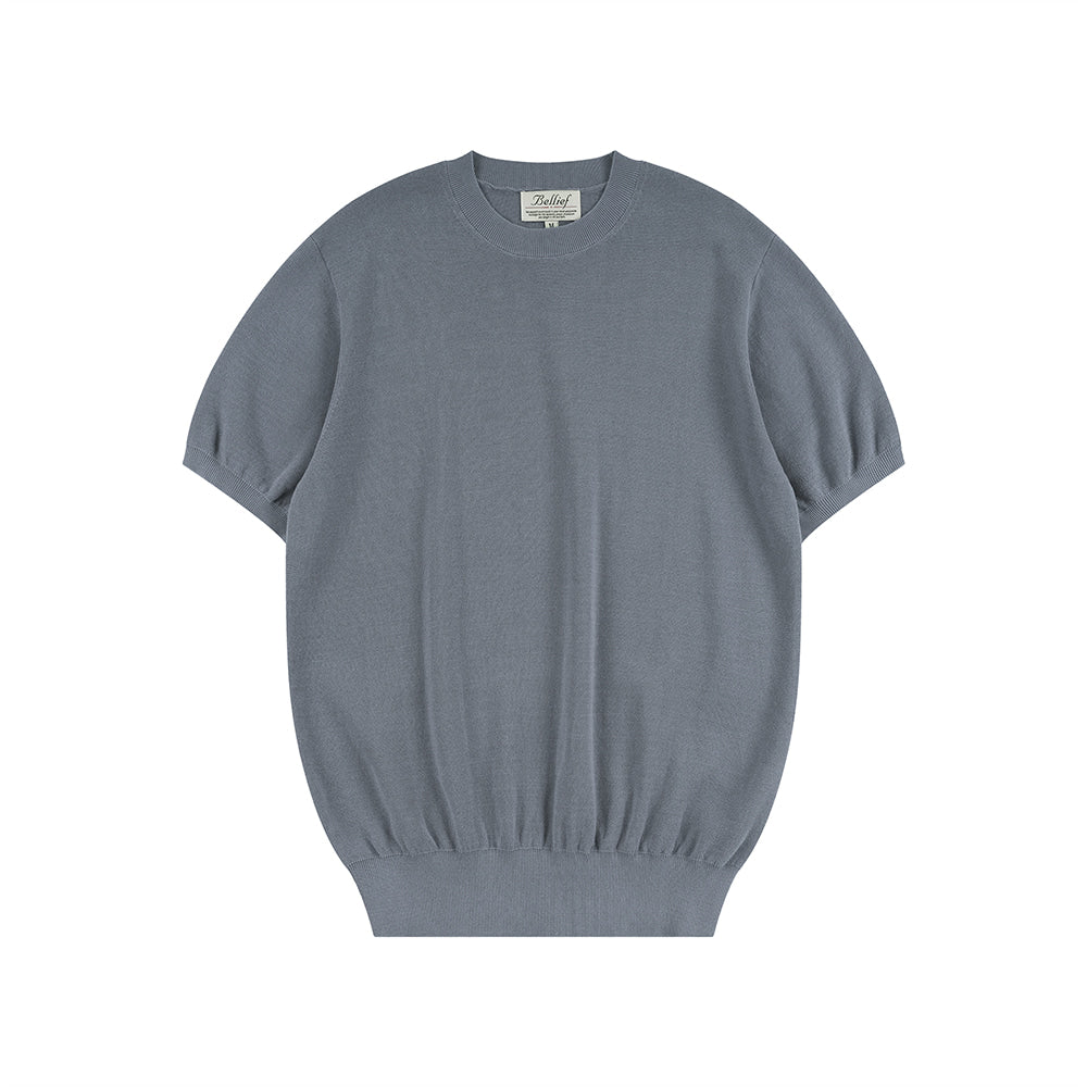 Essential Hard Twist Cotton Short Sleeve Knit Ice