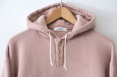 Fujito Henley Sweat Parka Smokey Pink Brown Directors Web Shop Powered By Base