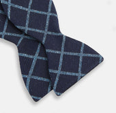 Diagonal Check Silk Blend Bow Tie