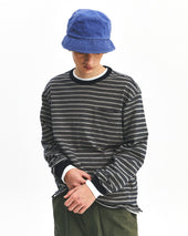 Stripe Pocket L S T Shirts Grey