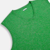 Fern Green V Neck Sleeveless Vest